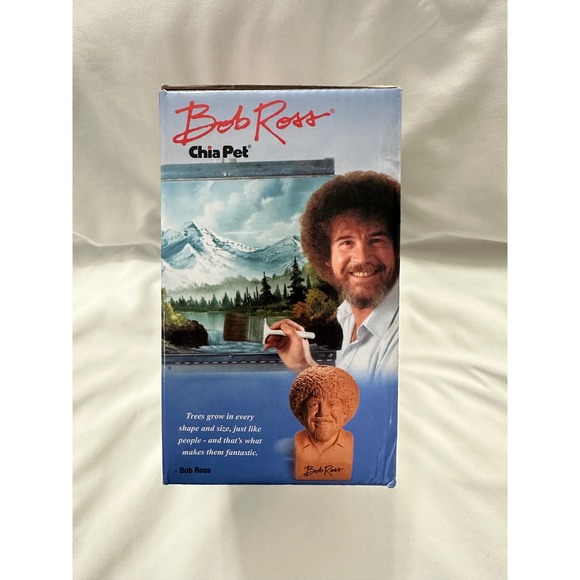 Bob Ross Chia Pet Handmade Planter The Joy of Painting New in Box - Picture 3 of 5